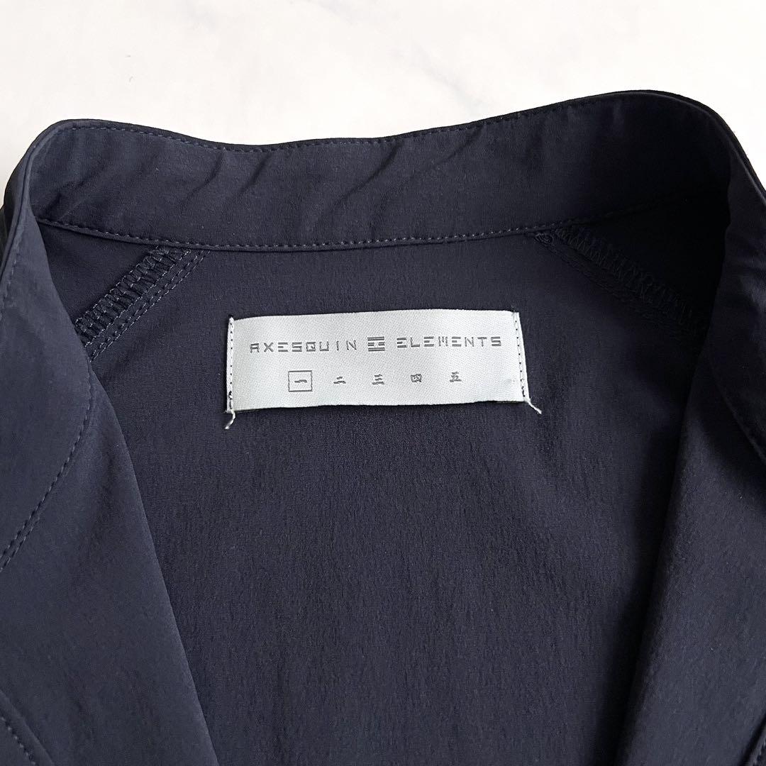 【美品】AXESQUIN ソフトシェル プルオーバーシャツ トレッキング 登山