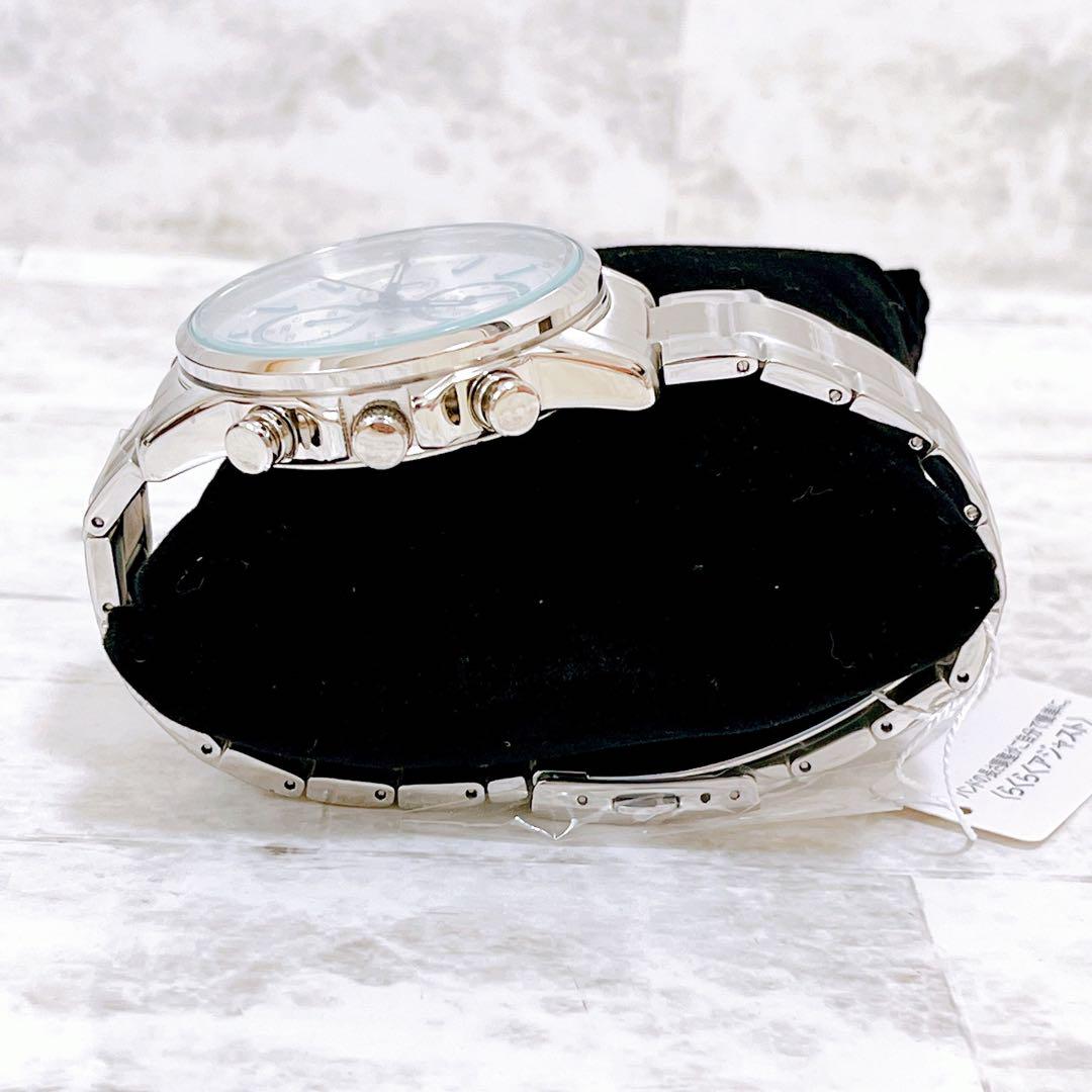 新品✨SEIKO WIRED 腕時計 メンズ 防水 クロノグラフ シルバー