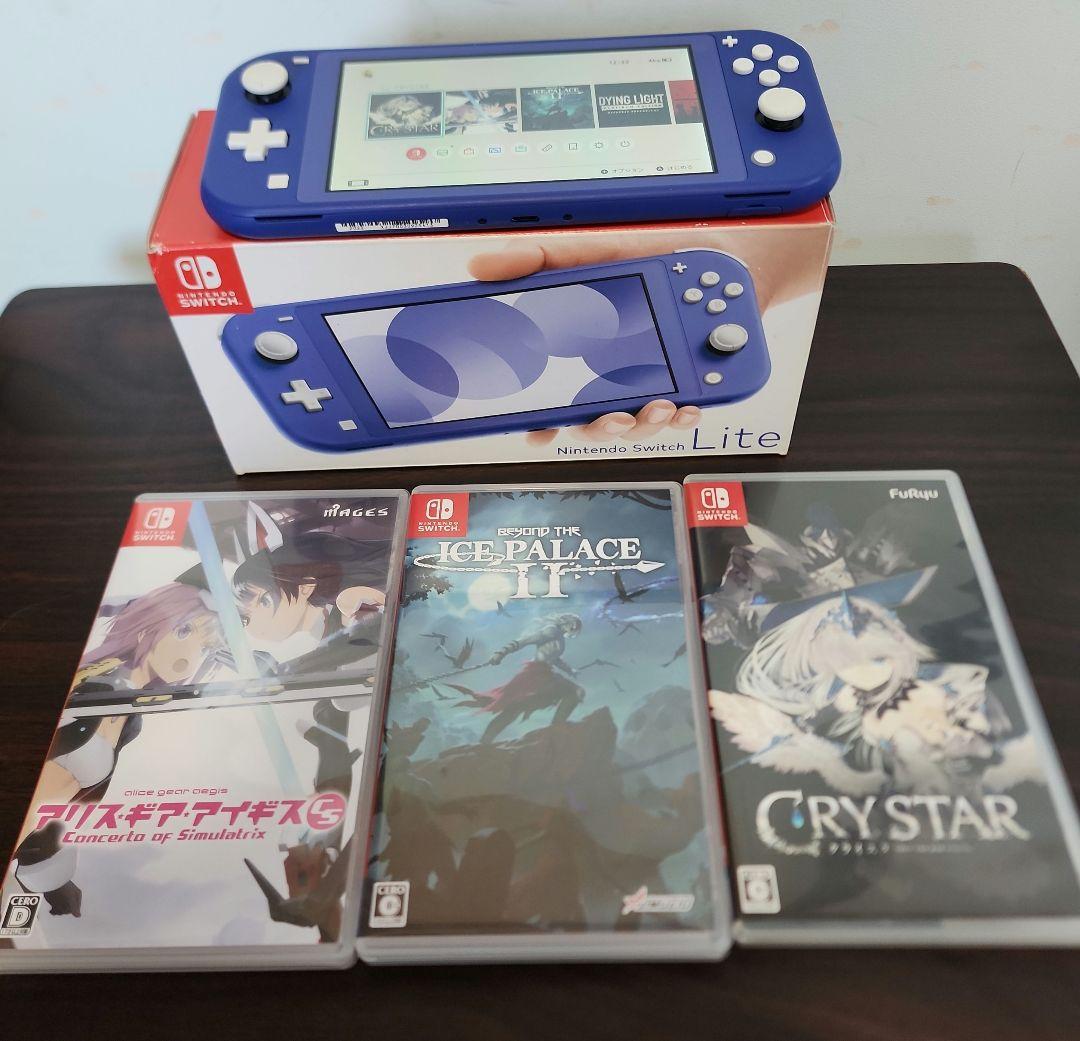 スイッチライト 本体 ブルー ソフト3本セット売り - メルカリ
