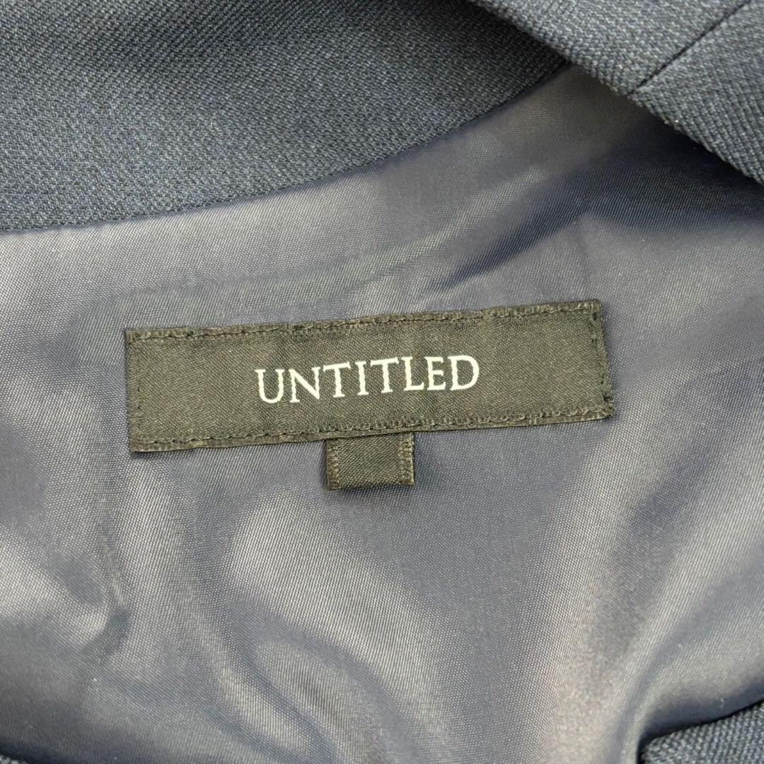 UNTITLED★美品★ スリットネック フレアワンピース<洗える> XL UNTITLED★美品★ スリットネック フレアワンピース<洗える> XL