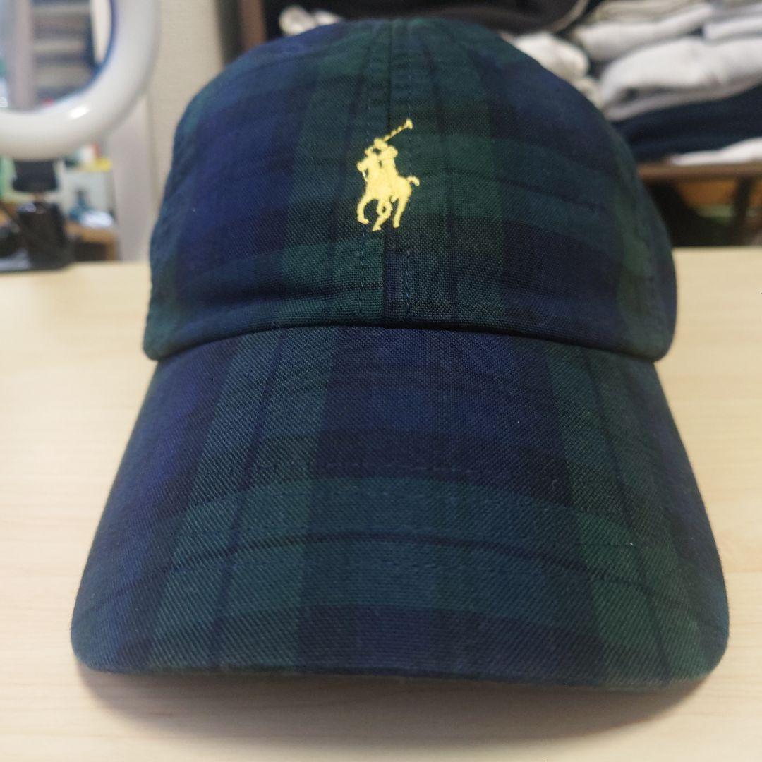 polo ralph lauren ブラックウォッチキャップ