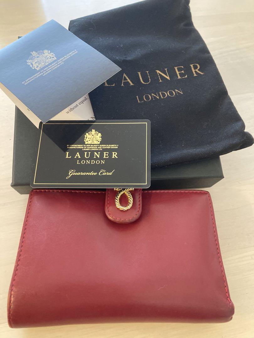 【ギャランティーカード付】LAUNER 二つ折り財布*赤