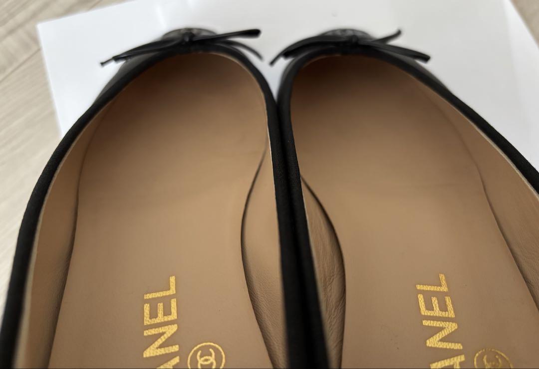 CHANEL ブラック バレエシューズ