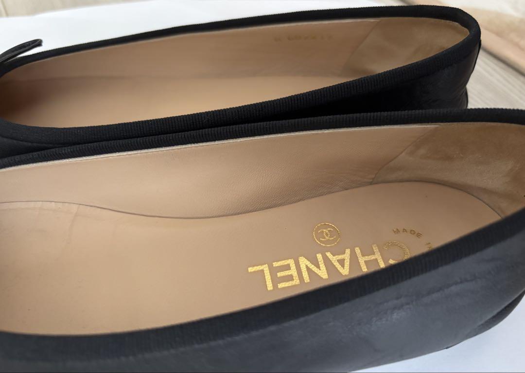 CHANEL ブラック バレエシューズ
