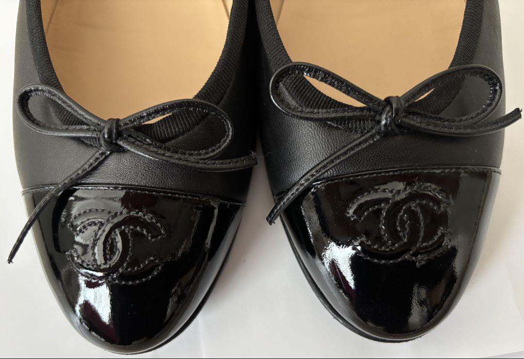 CHANEL ブラック バレエシューズ