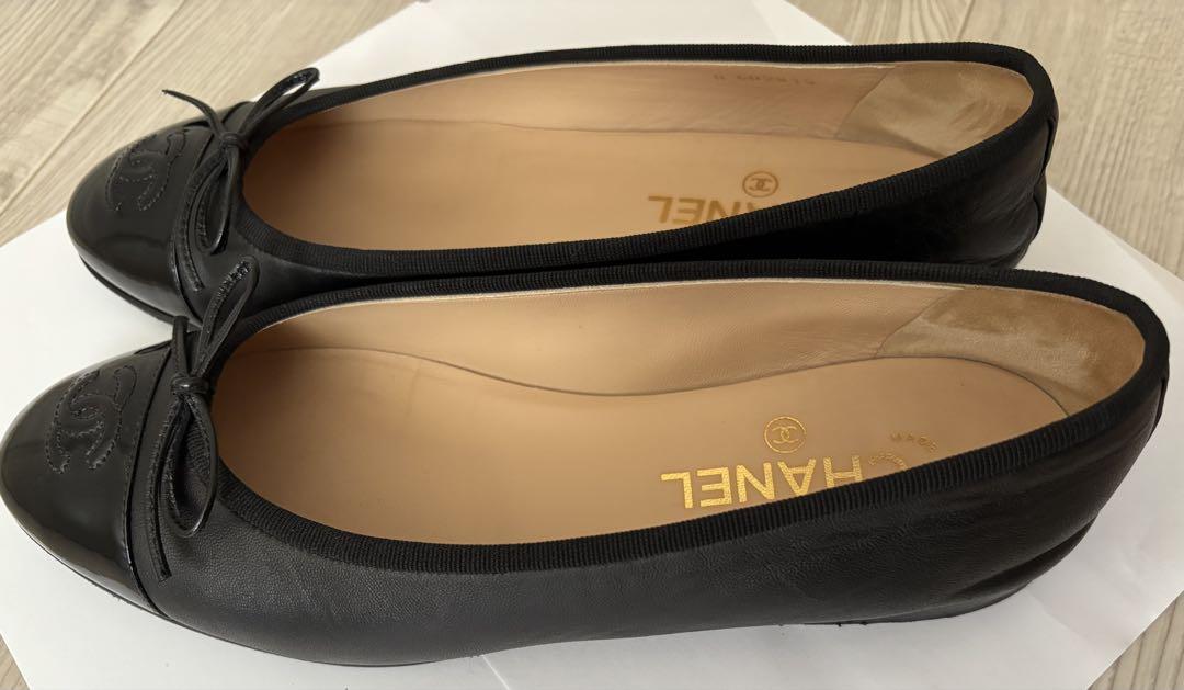 CHANEL ブラック バレエシューズ