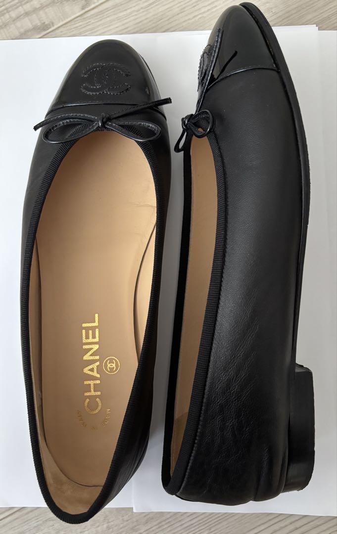 CHANEL ブラック バレエシューズ
