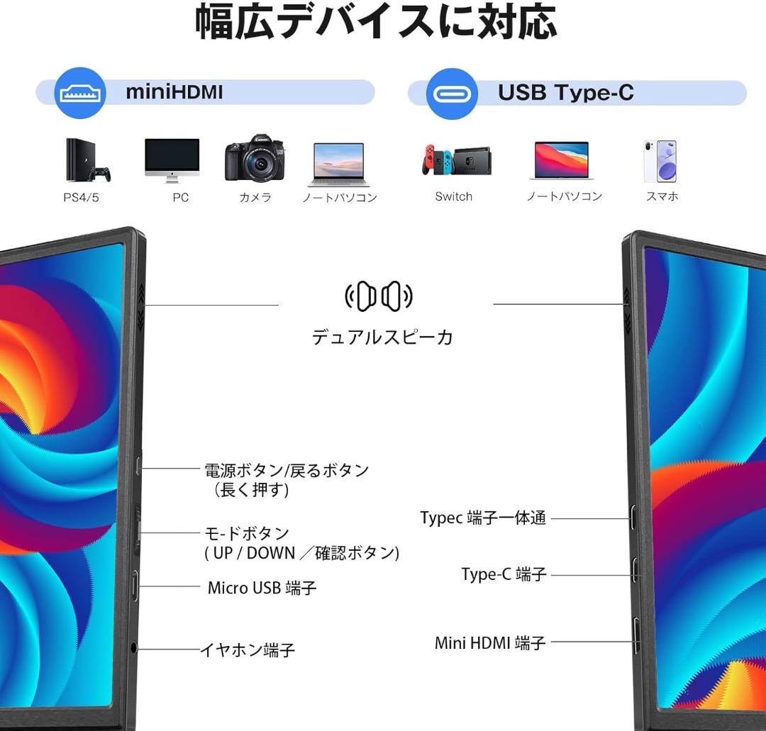 ✨在庫限り✨モバイルモニター 10.5インチ 薄型 超軽量250g ディスプレイ