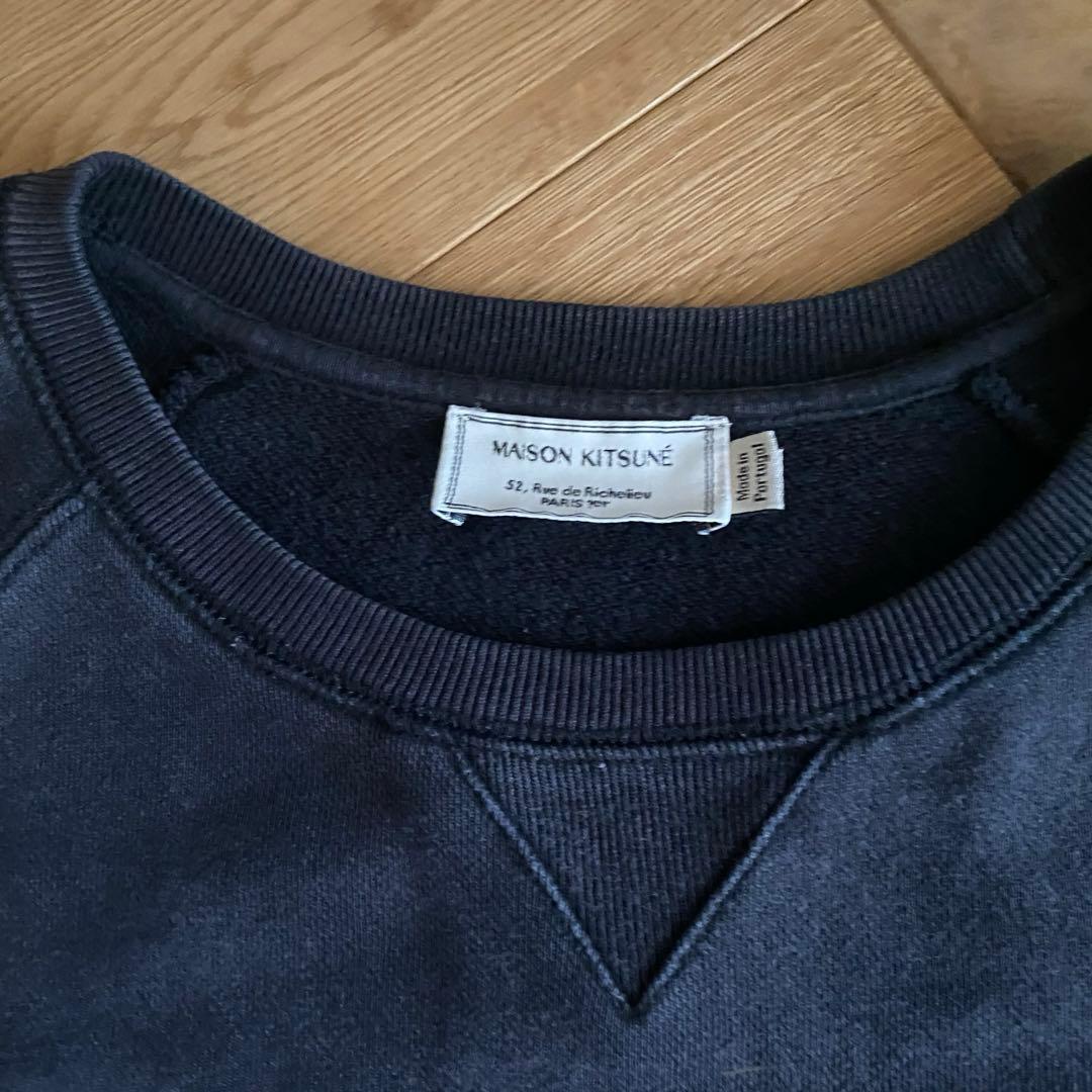 MAISON KITSUNE トリコロールフォックス　スウェットFOX Mサイズ TRICOLOR FOX PATCH CLEAN SWEATSHIRT | Maison Kitsuné