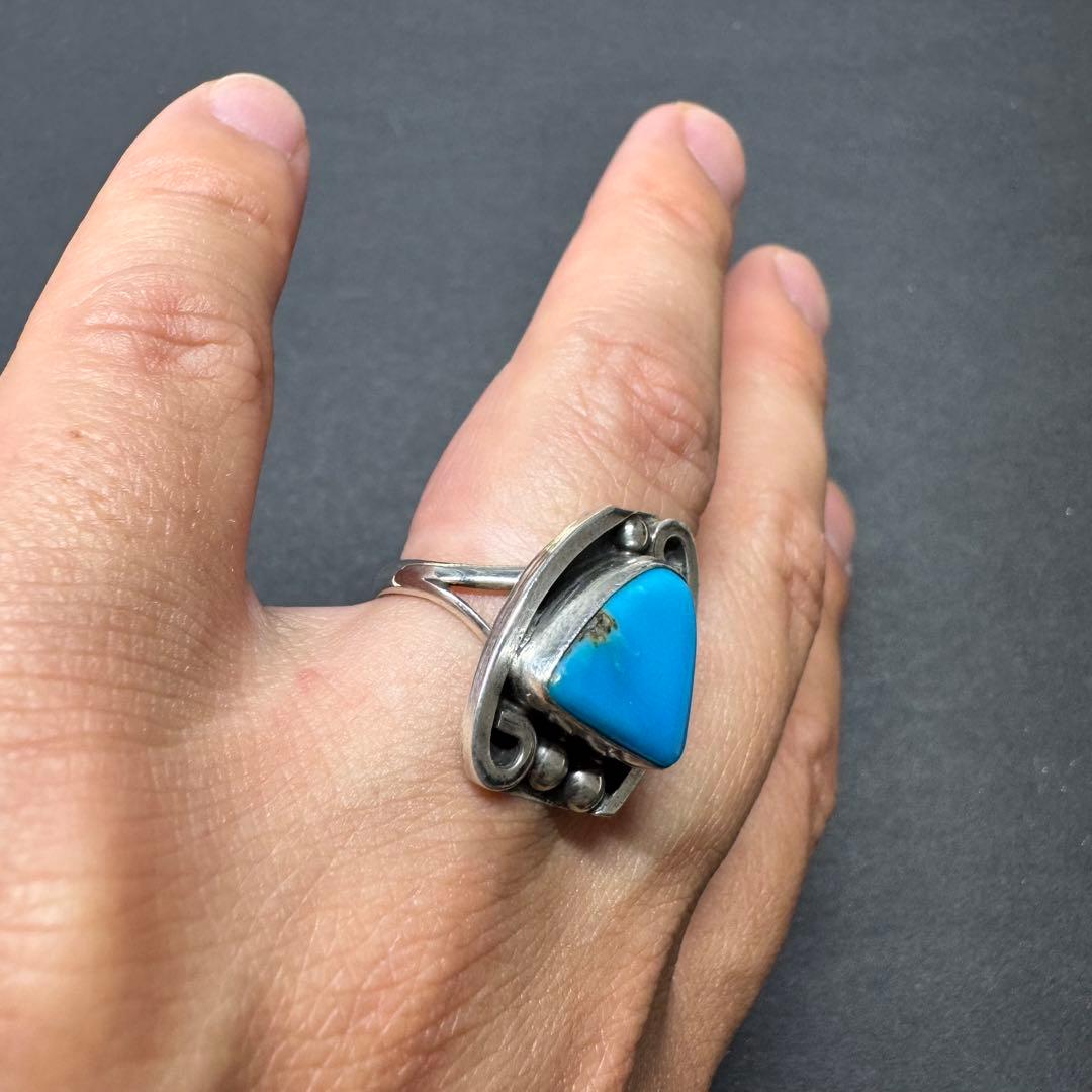 vintage sterling インディアンジュエリー ターコイズリング インディアンジュエリー ビンテージ リング69 | ターコイズ・メンズ