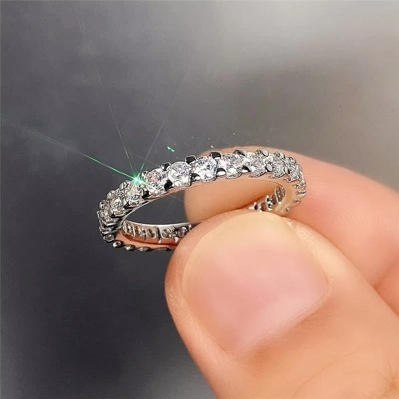 年末のプロモーション特価！ 9号/人気NO1/再入荷】ダイヤモンドCZフルエタニティリング アクセサリー