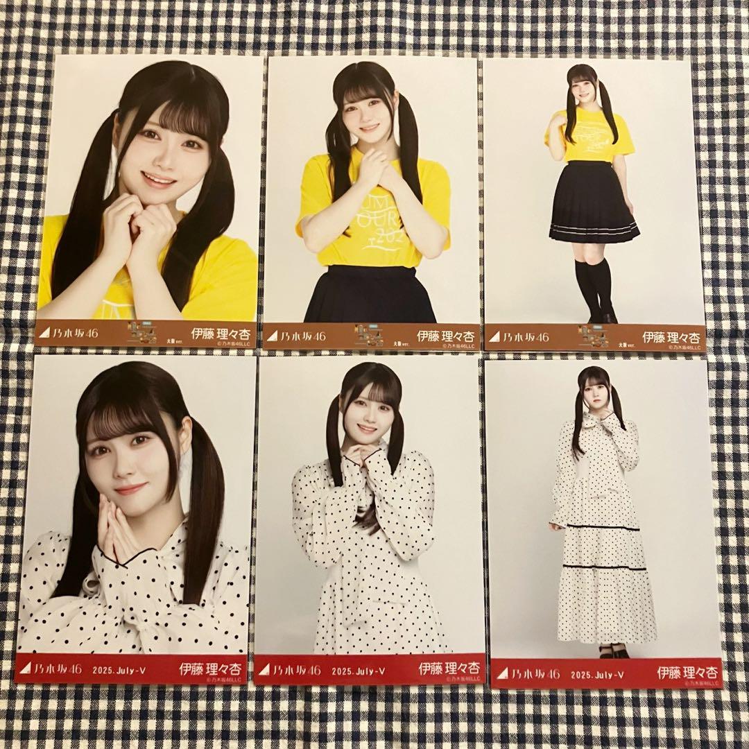乃木坂46 伊藤理々杏 全ツ2025 大阪 Tシャツ 、ドット 生写真