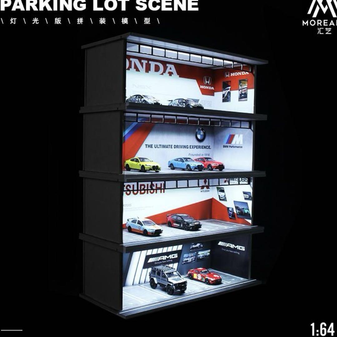 1/64 HONDA ショーケース LED照明 ミニカーディスプレイ 組立式