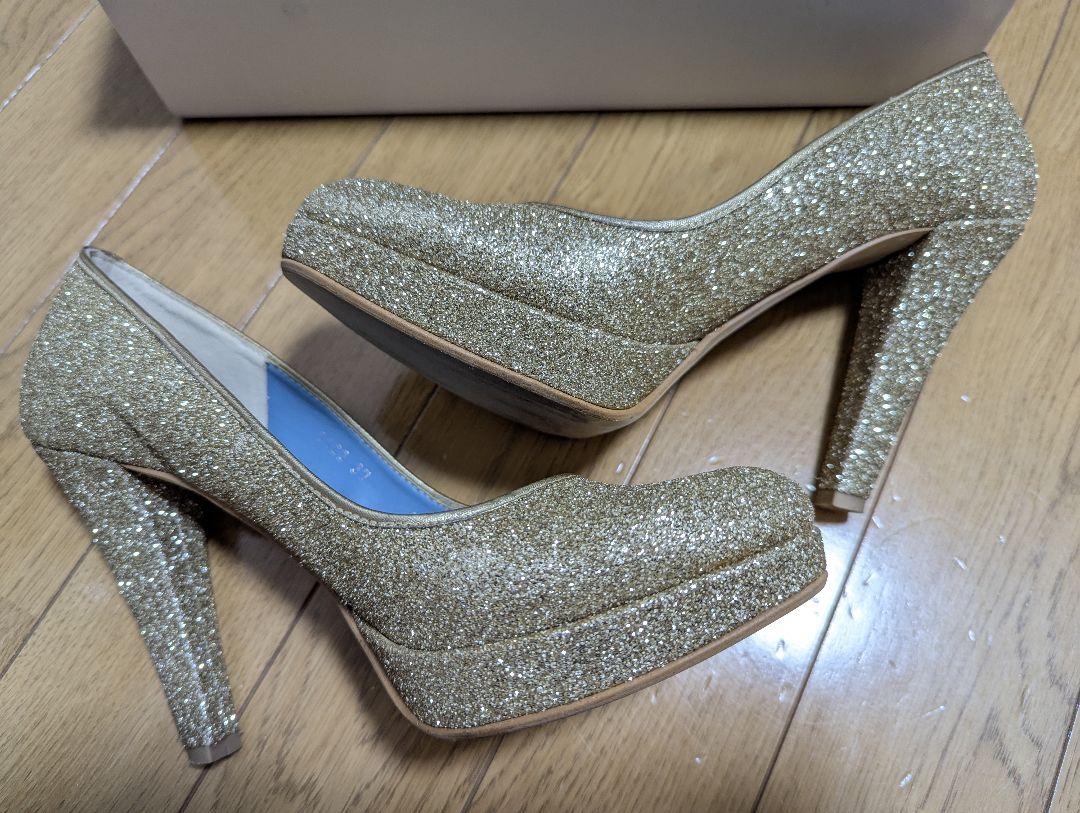 【美品】BENIR ウエディングシューズ　グリッター 37(24.0) ファーストオーナー☆BENIR ベニル ウェディングシューズ