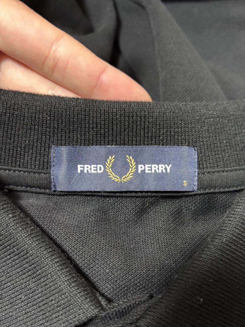 FRED PERRY 黒 長袖ポロシャツ Sサイズ