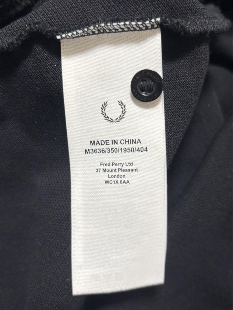 FRED PERRY 黒 長袖ポロシャツ Sサイズ