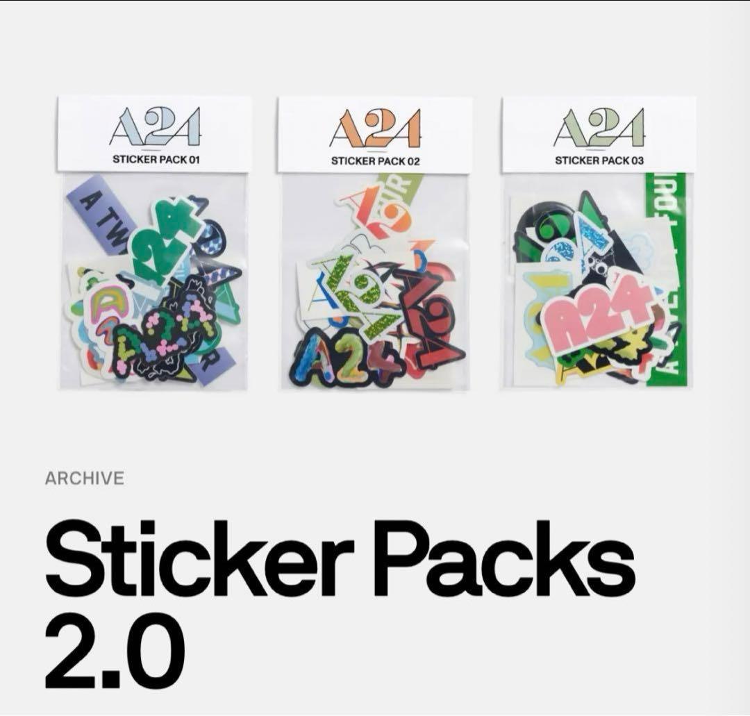 残1 A24 ステッカー 3パックセット新品、♥