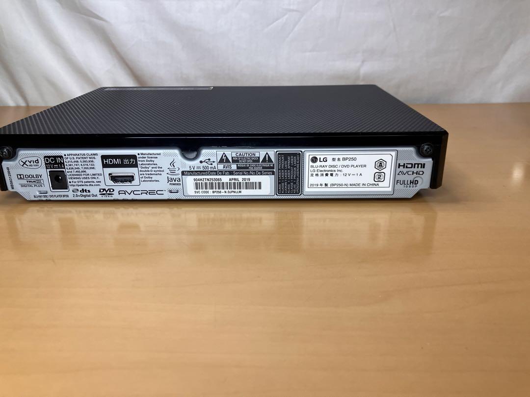 LG BP250 2019年製　Blu-ray /DVDプレーヤー