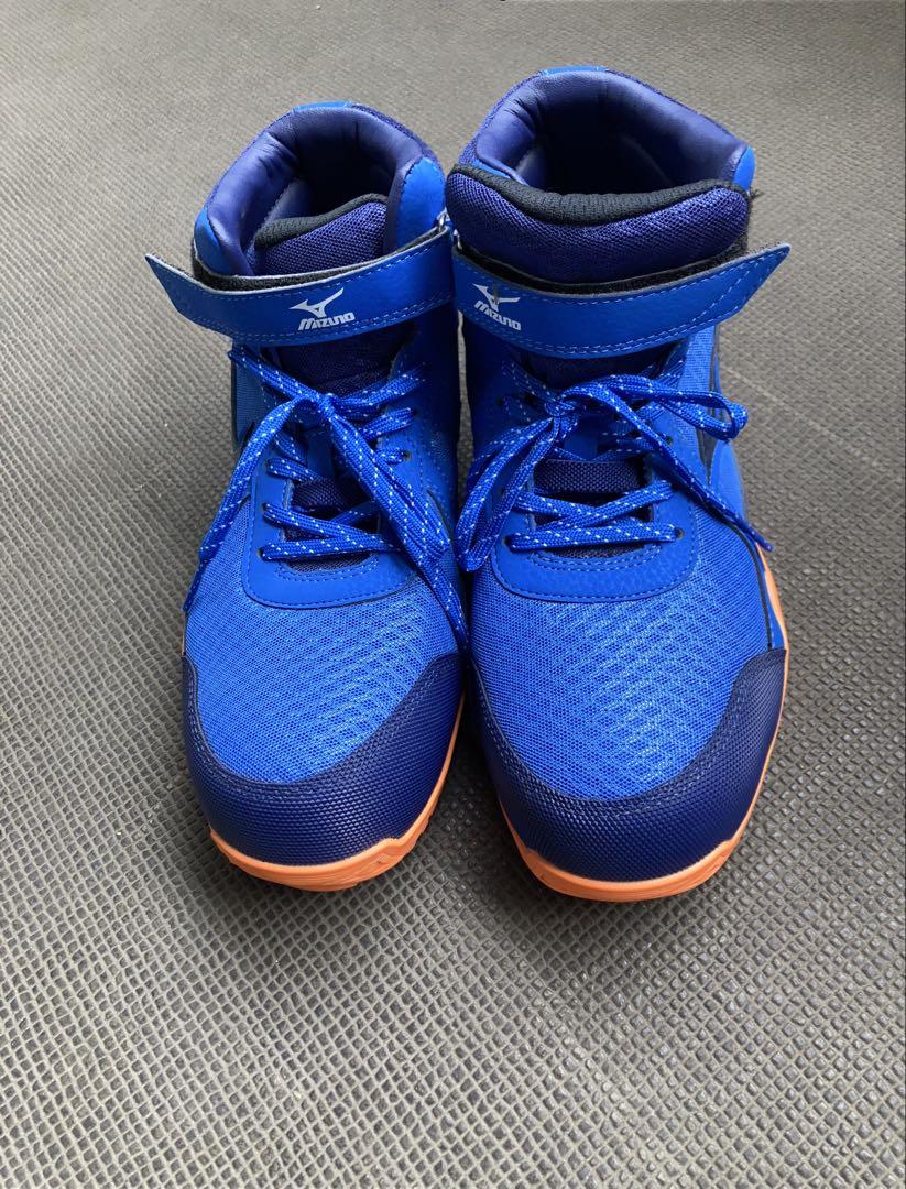Mizuno 青 ハイカット安全靴　26センチ