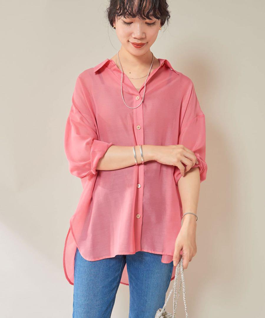 aaa　定価¥16,500 SHENERYシアーボイルシャツ春夏
