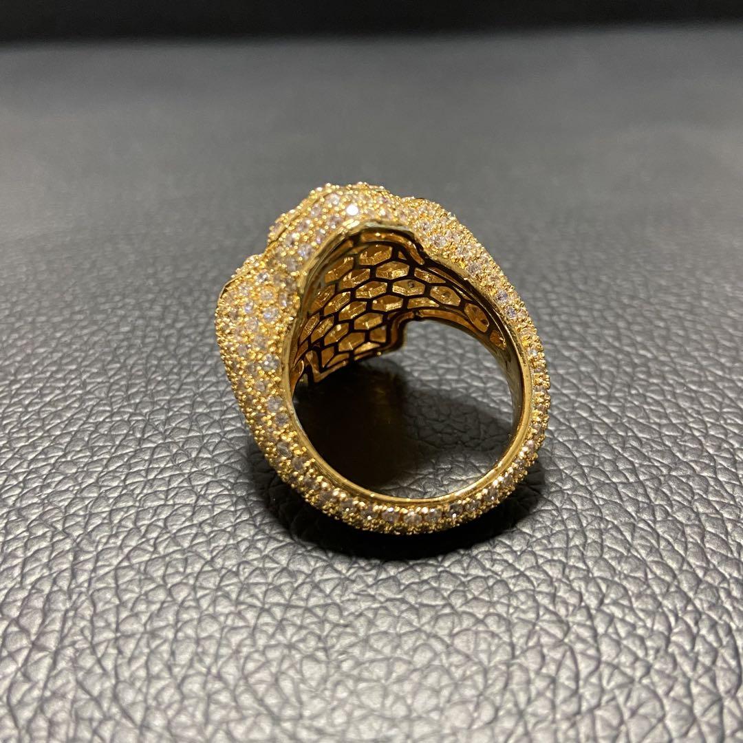 18k gp エンジェル ゴールド リング 21号 アバランチ TYGA着用 18k gp バケットダイヤ リング ゴールド アバランチ 21