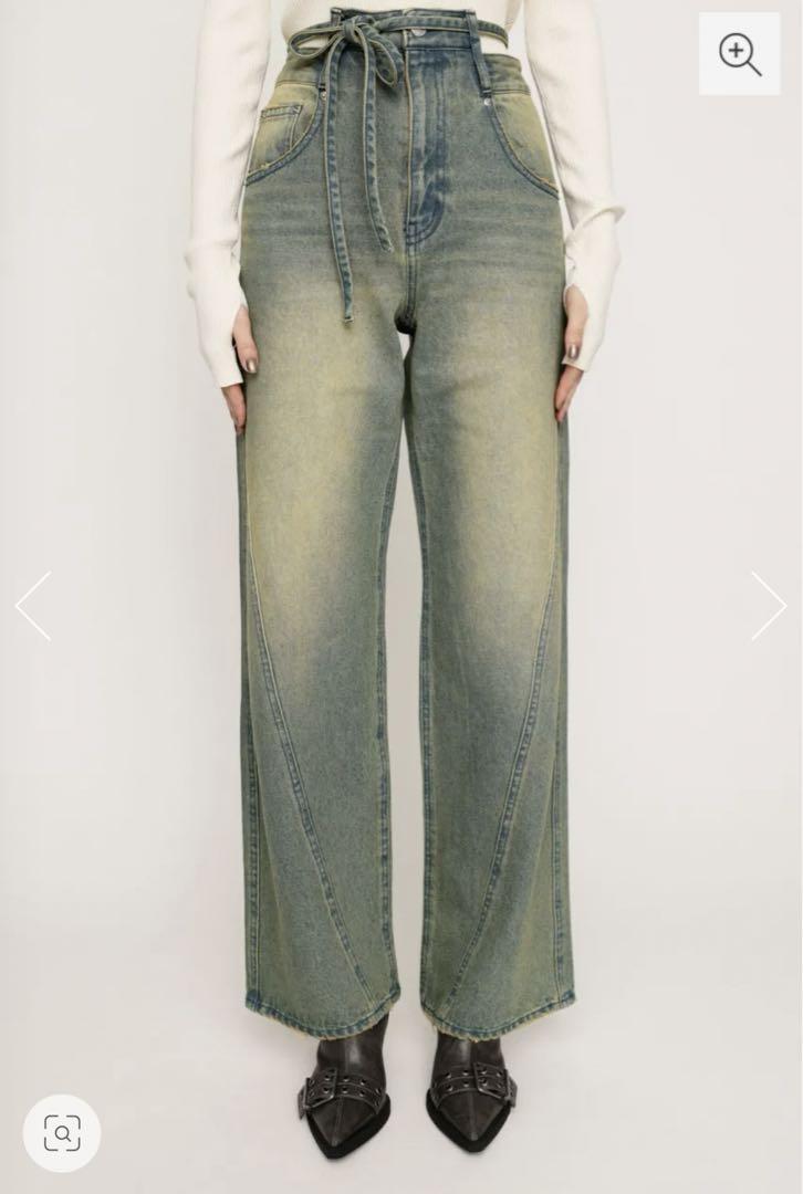 SLY CUT OFF WAIST STRAIGHT パンツ