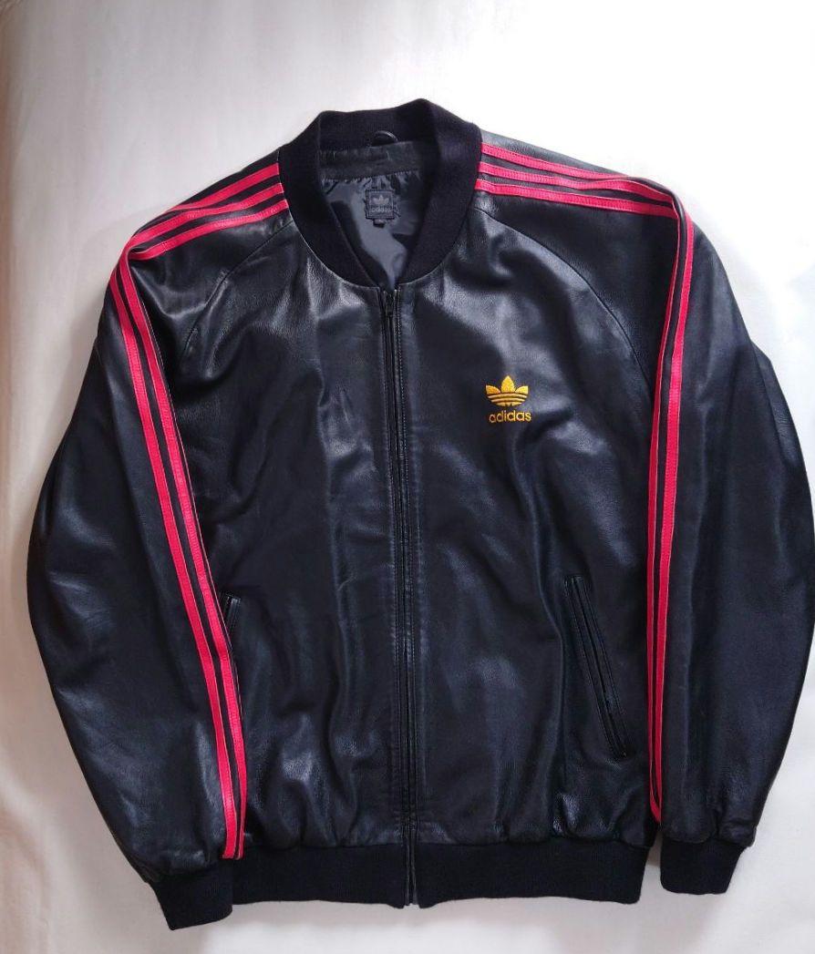 adidas レザー トラックジャケット ジャージ トルコ製