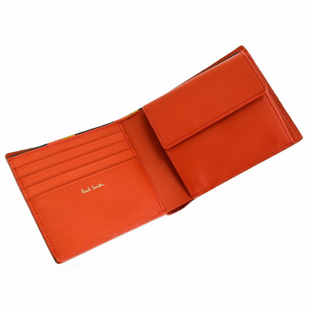 【新品、未使用】Paul Smith 二つ折り財布 オレンジ