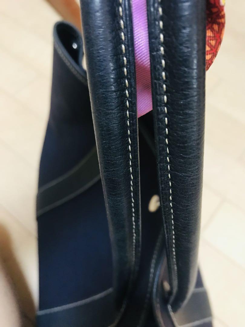 本日限定❣️エルメス ガーデンパーティPM美品ネイビー スカーフ