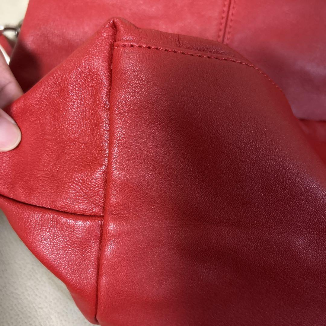 【美品】LONGCHAMP ル・プリアージュ 2way レザー 赤