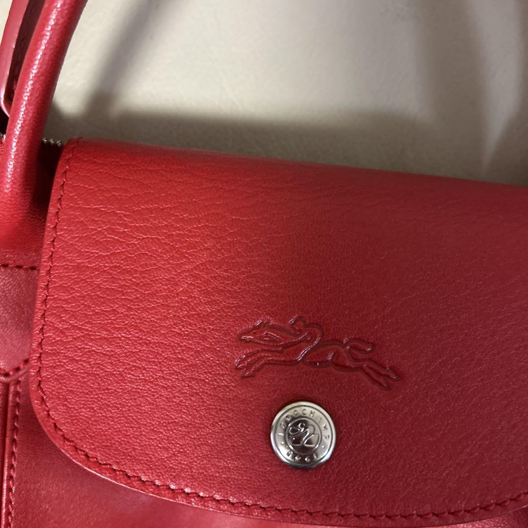 【美品】LONGCHAMP ル・プリアージュ 2way レザー 赤