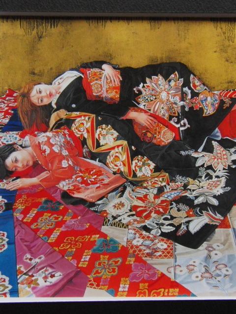 青柳ナツエ、【佳き日】、希少な画集より、新品高級額装付、状態良好