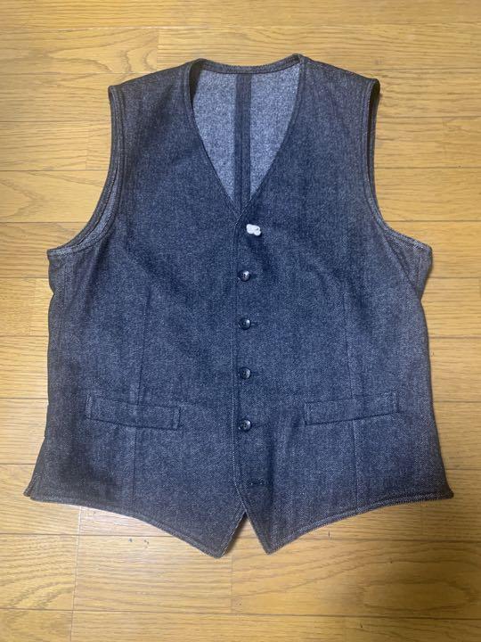 LARDINI ラルディーニ デニム風ウール ベスト サイズ48 早い者勝ち