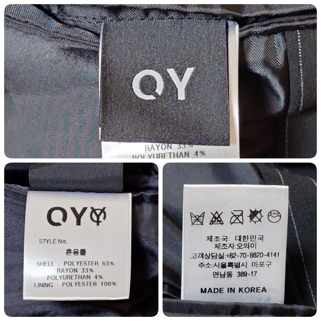 最終価格☆OY オーワイ【F】テーラードジャケット ブレザー ストライプ 黒系