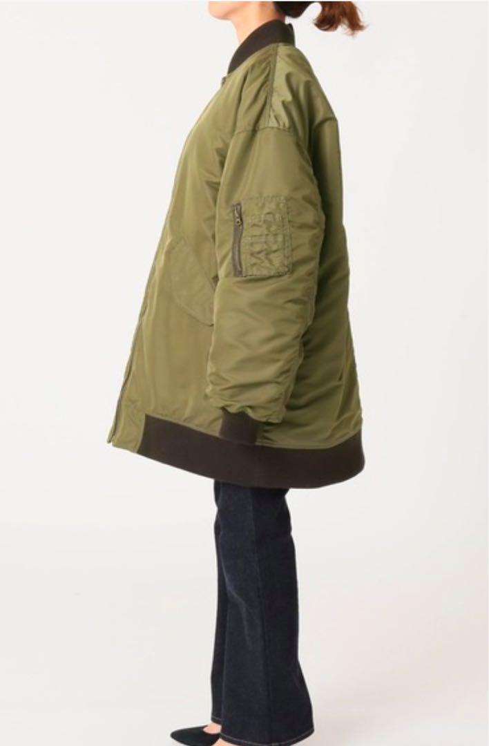 フレームワーク　ロング　リバーシブル　MA 1 カーキ　38 FRAMeWORK（フレームワーク）の「ロングMA-1◇（MA-1）」 - WEAR