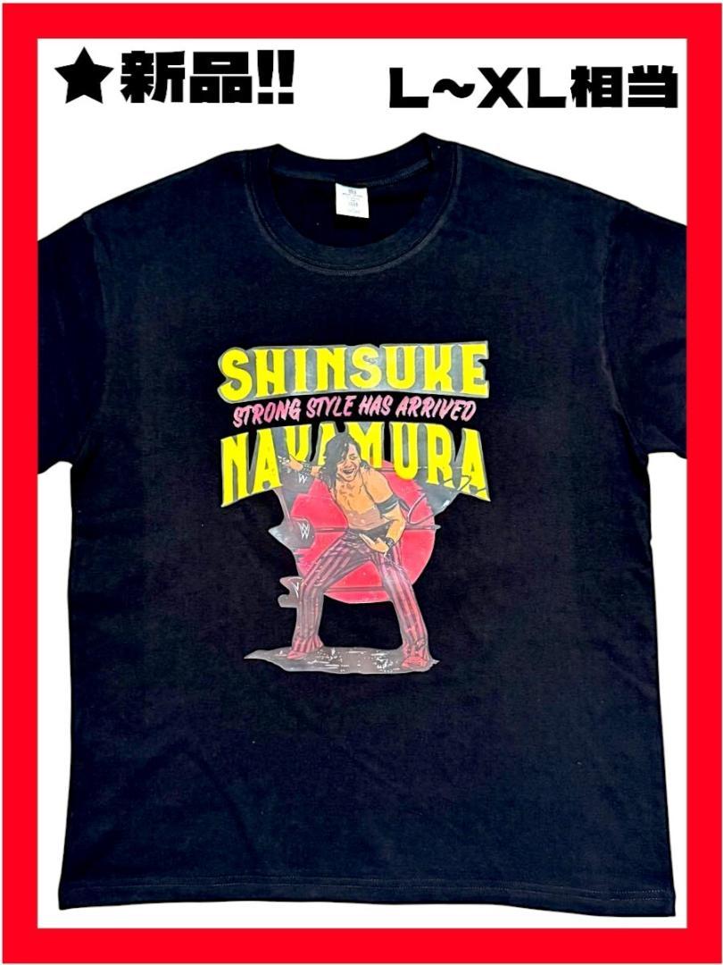 ☆新品！◇激レア品！◇大き目L~XL◇中邑真輔*黒*半袖Tシャツ