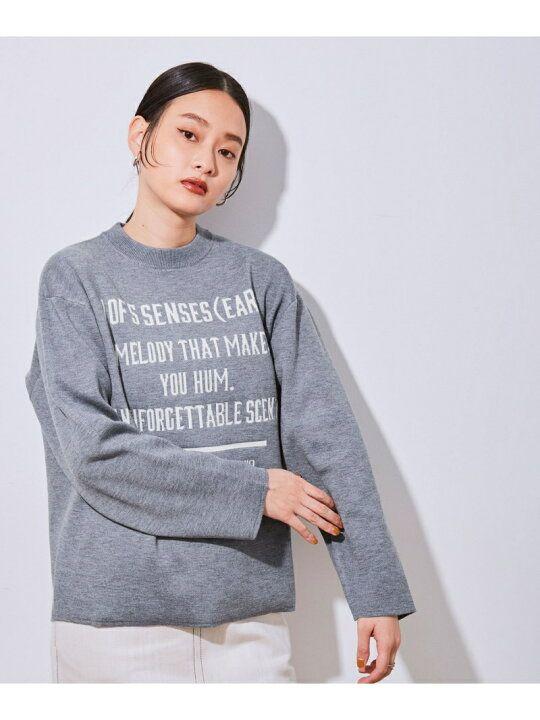 ♢新品♢接結ジャガードニット　グレー