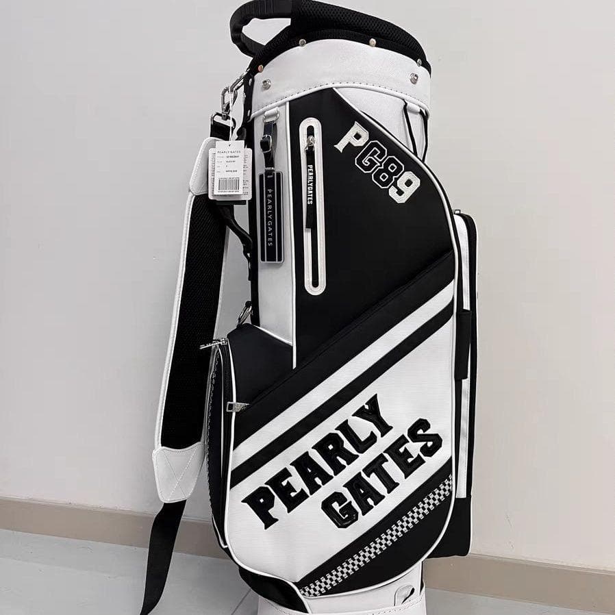 PEARLY GATES ゴルフバッグ キャディバッグ 白/黒 - メルカリ