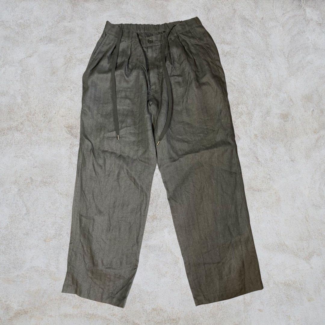 バックラッシュ イサムカタヤマ リネンパンツ 黒