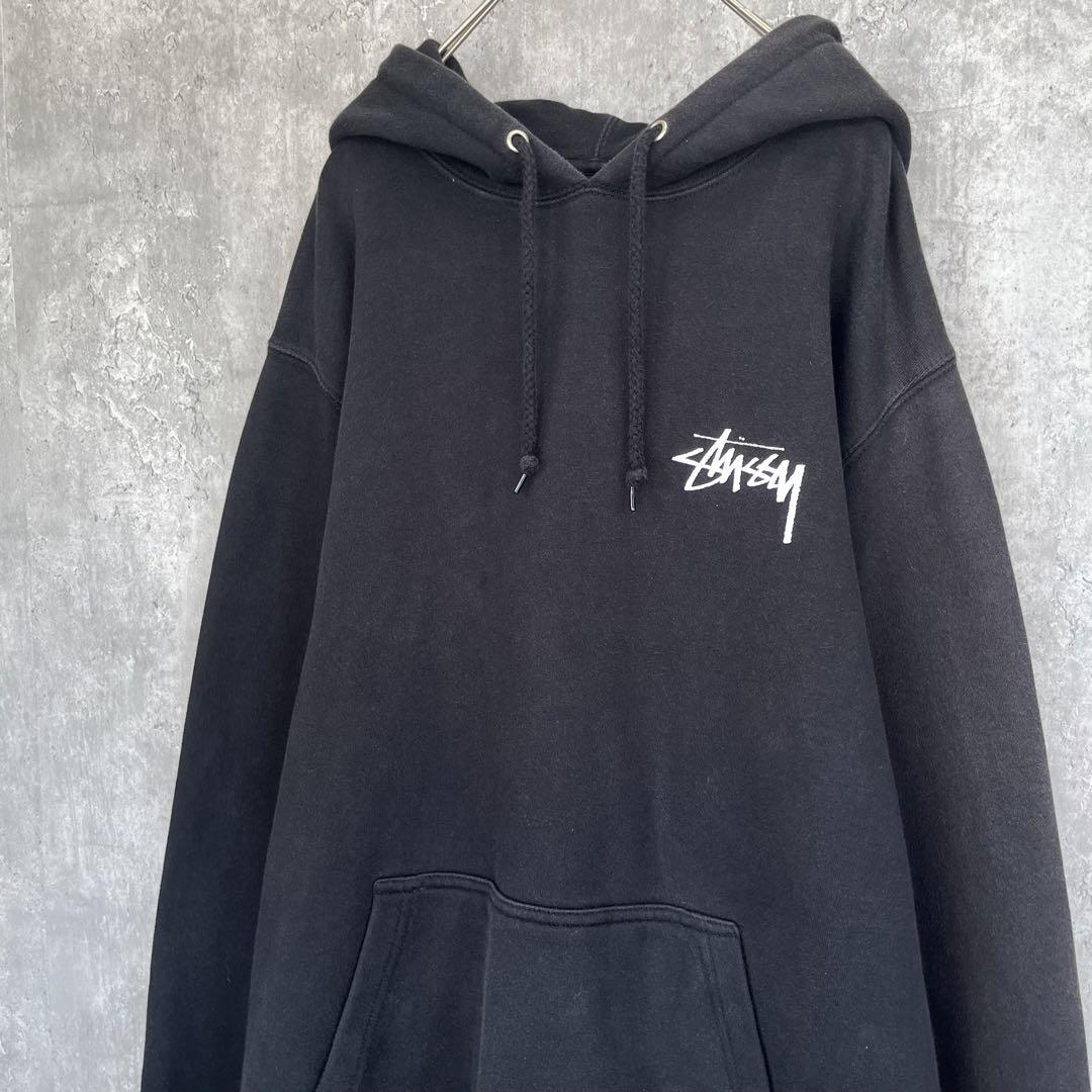 【人気カラー】stussy ロゴ プル パーカー 古着 メンズ