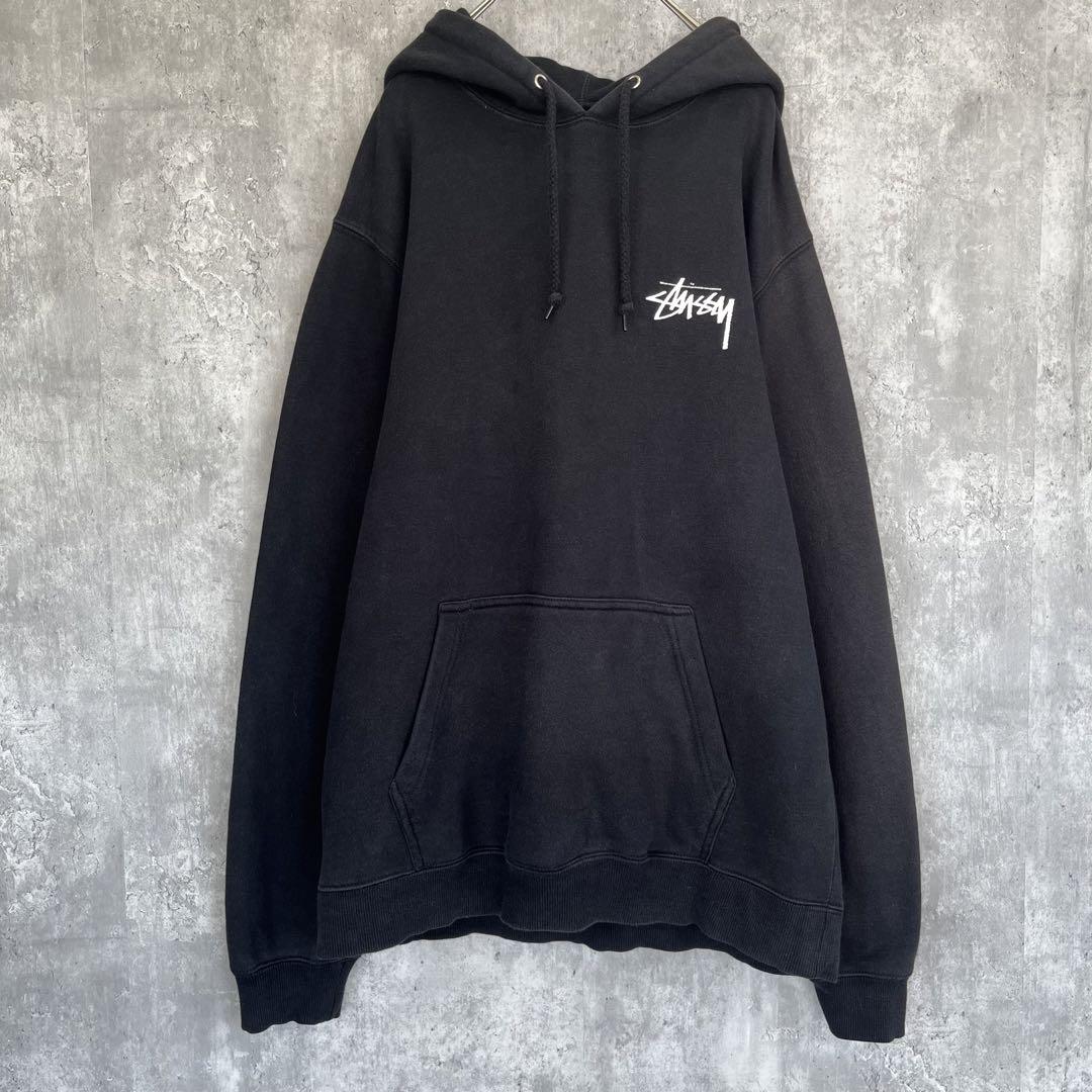 【人気カラー】stussy ロゴ プル パーカー 古着 メンズ