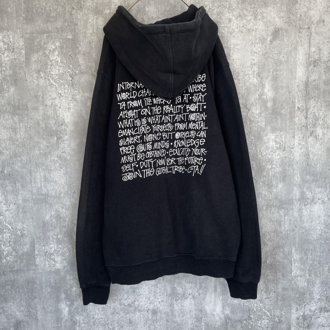【人気カラー】stussy ロゴ プル パーカー 古着 メンズ