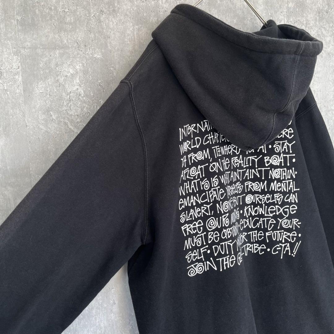 【人気カラー】stussy ロゴ プル パーカー 古着 メンズ