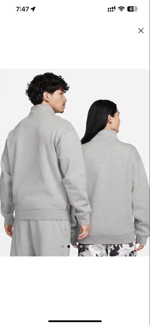 Nike グレー ハーフジップ スウェット