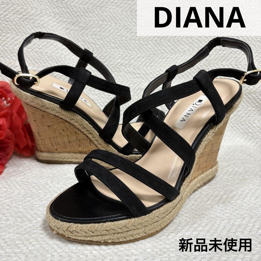 新入荷 新品未使用 DIANA ダイアナ ウェッジソール ジュート サンダル 靴