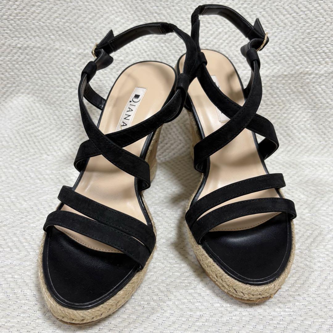 【新発売】今週の市販 DIANA 新品未使用 ダイアナ サンダル ジュート ウェッジソール 靴