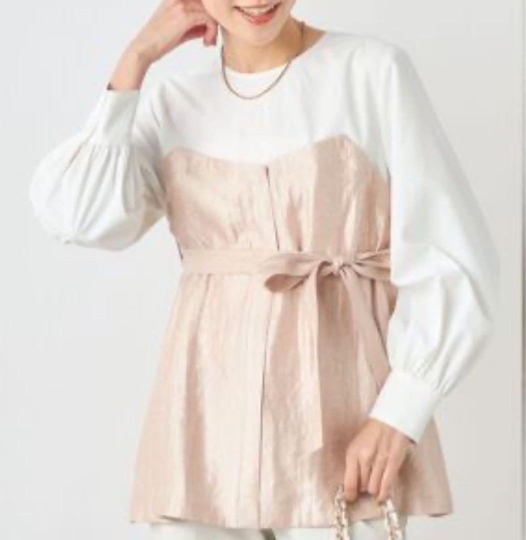 新到着 完売品 新品タグ付き NOLLEY´S シャツ ブラウス ビスチェ風 ピンク トップス