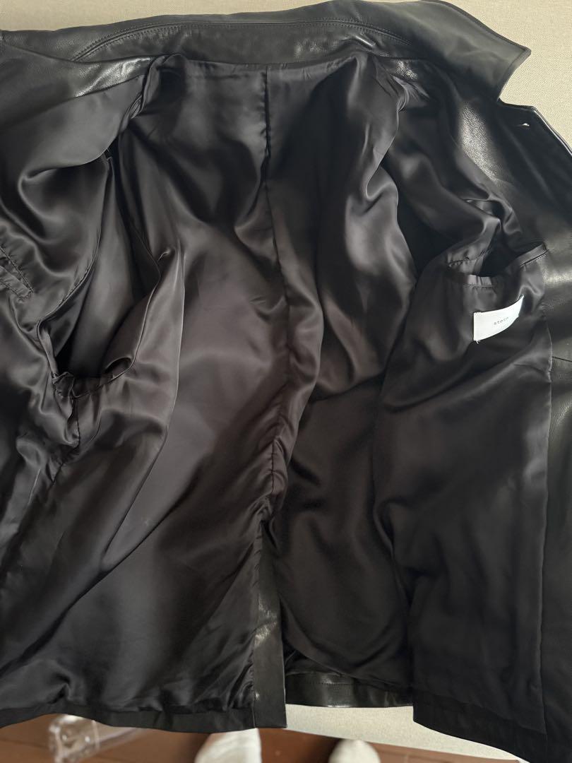 steinシュタイン　LEATHER CAR JACKET/Black