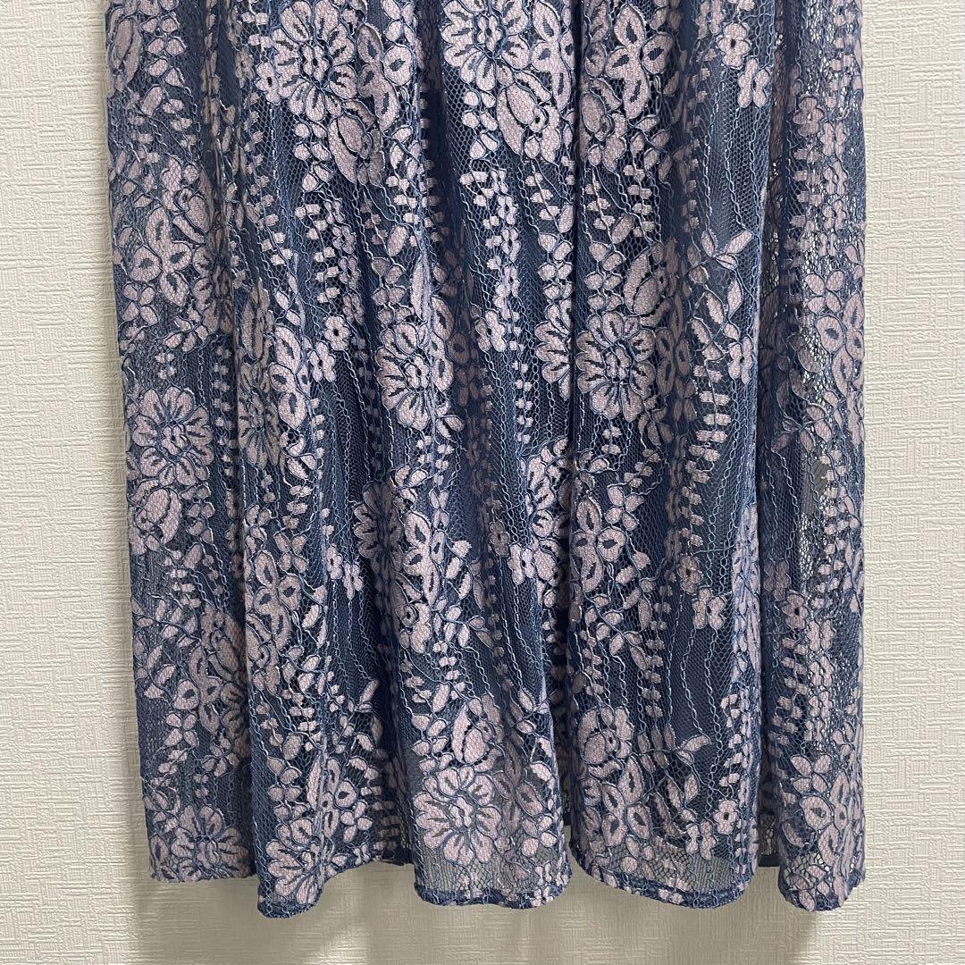 Kaene 配色レースエプロンワンピース 結婚式 二次会 同窓会