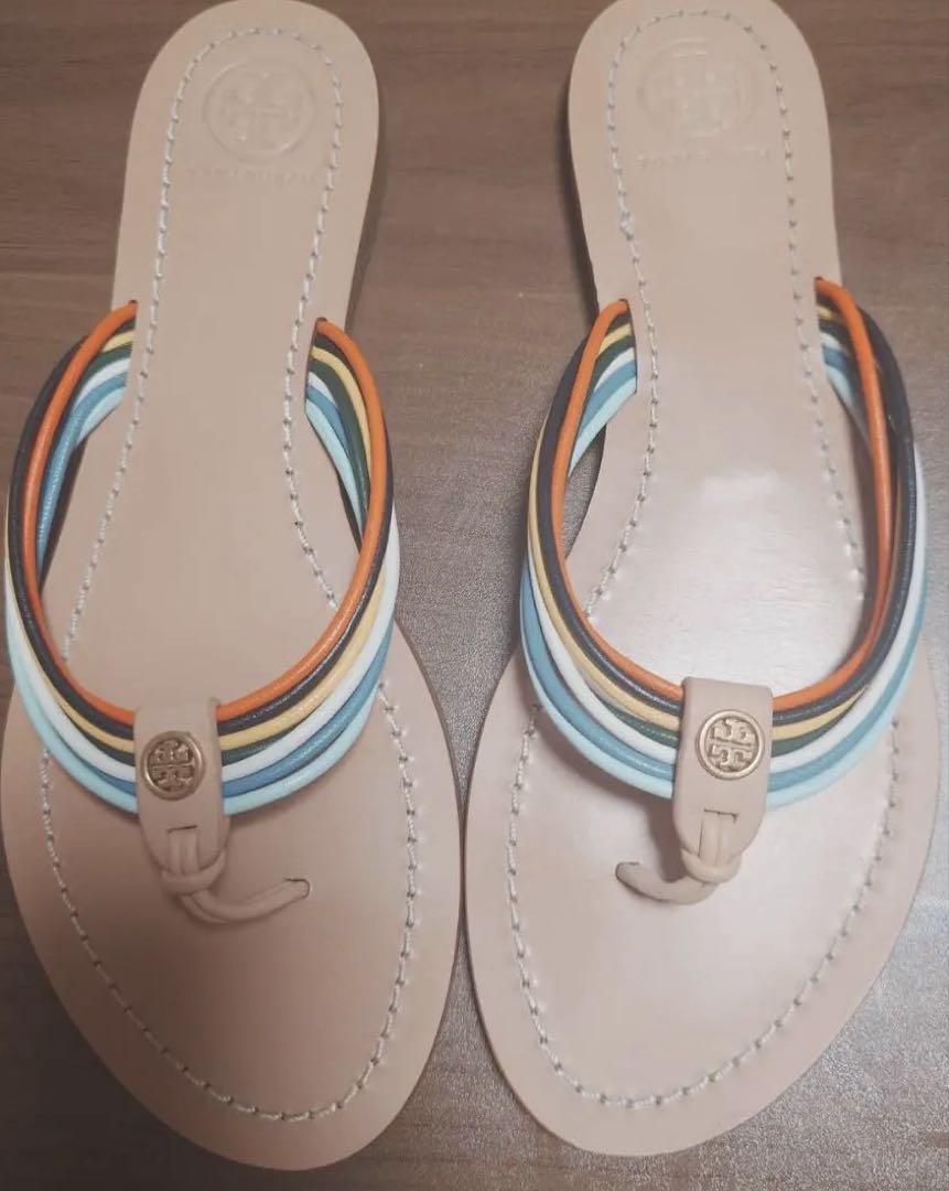 【美品】Tory Burch トリーバーチ サンダル 24cmレインボー